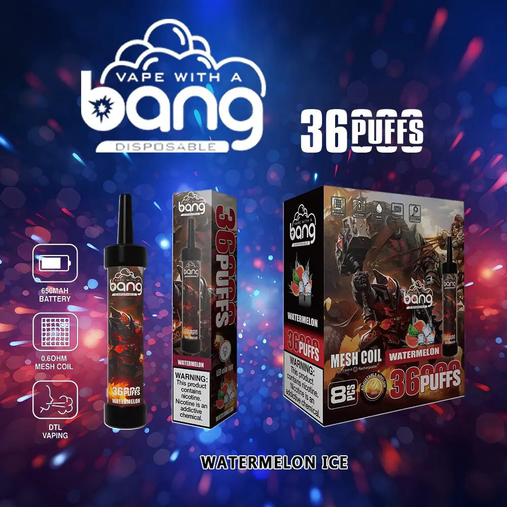 Bang 36000 36K Puffs 0% 2% 3% 5% Nicotine Latest Original Disposable Vape Pen