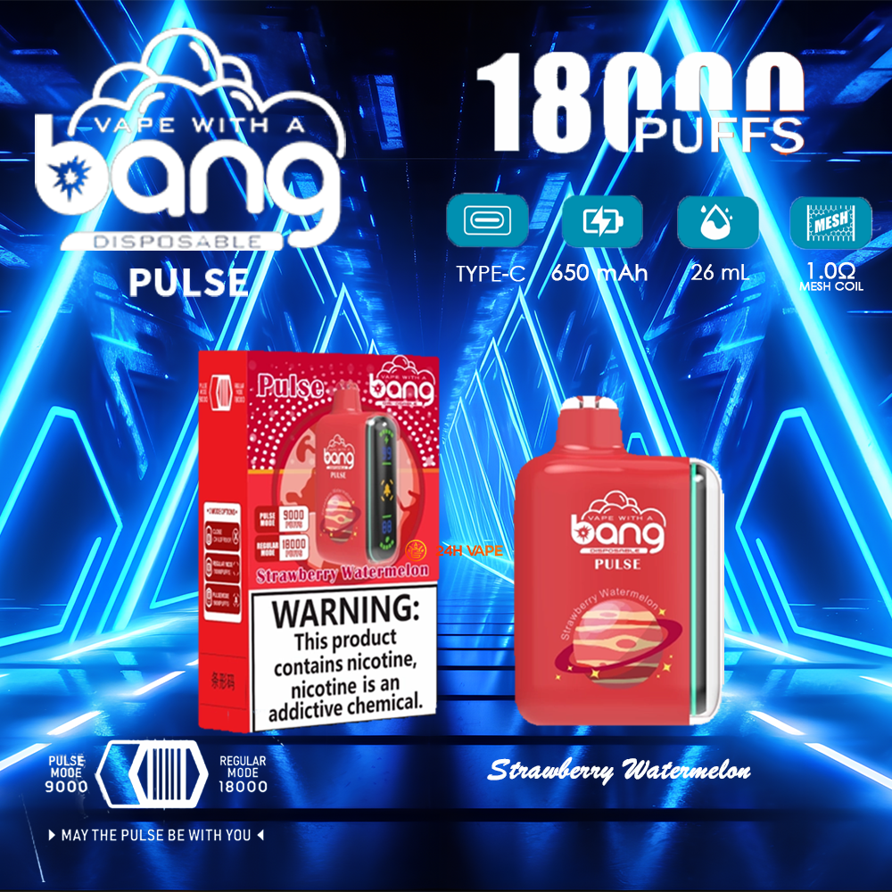 Bang Pulse 18000 18K Puffs Dual Mesh Disposable Vape Electronic Cigarette Pod