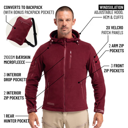 The World's Only Outdoor Hoodie That Becomes Its Own Backpack. 210gsm MicroFleece. 12 Pockets. Stuff It, Strap It, Keep Moving.