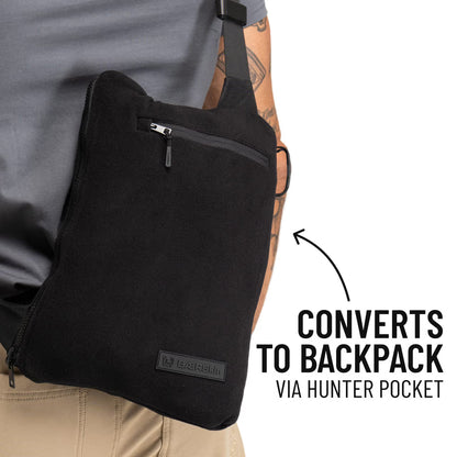 The World's Only Outdoor Hoodie That Becomes Its Own Backpack. 210gsm MicroFleece. 12 Pockets. Stuff It, Strap It, Keep Moving.