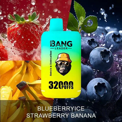 Bang Leader 32000 32k Puffs 0% 2% 3% 5% Nicotine  Double Taste Disposable Vape