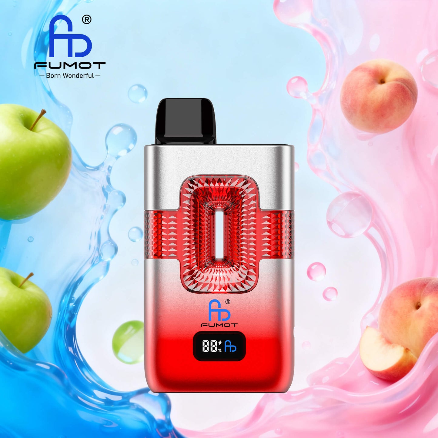 Fumot ECO 2in1 50000 50K Puffs Double Flavors Smart Display Original Rechargeable Disposable Vape