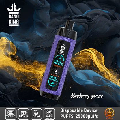 Bang King Shisha 25000 25K Puffs Newest LED Display Leather Disposable Vape Pen