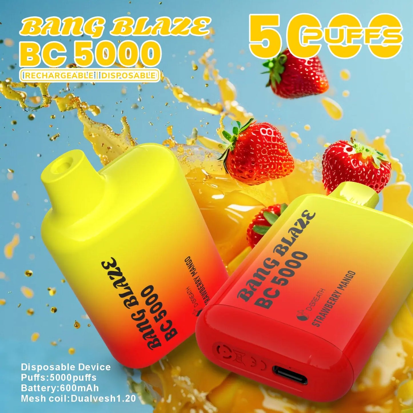 Bang Blaze BC5000 5K Puffs 2% 3% 5% Disposable Vape