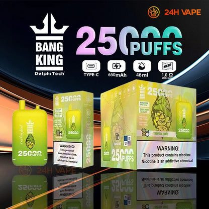 Bang King 25000 Puffs 0% 2% 3% 5% Nicotine Double Warehouser Disposable Vape Pod
