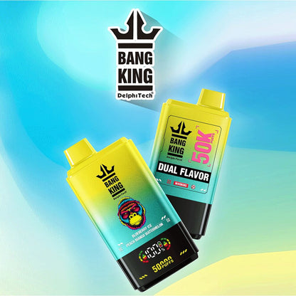 Bang King 50000 50k Puffs 2% 3% 5% Nicotine Double Taste LCD Display Disposable Vape