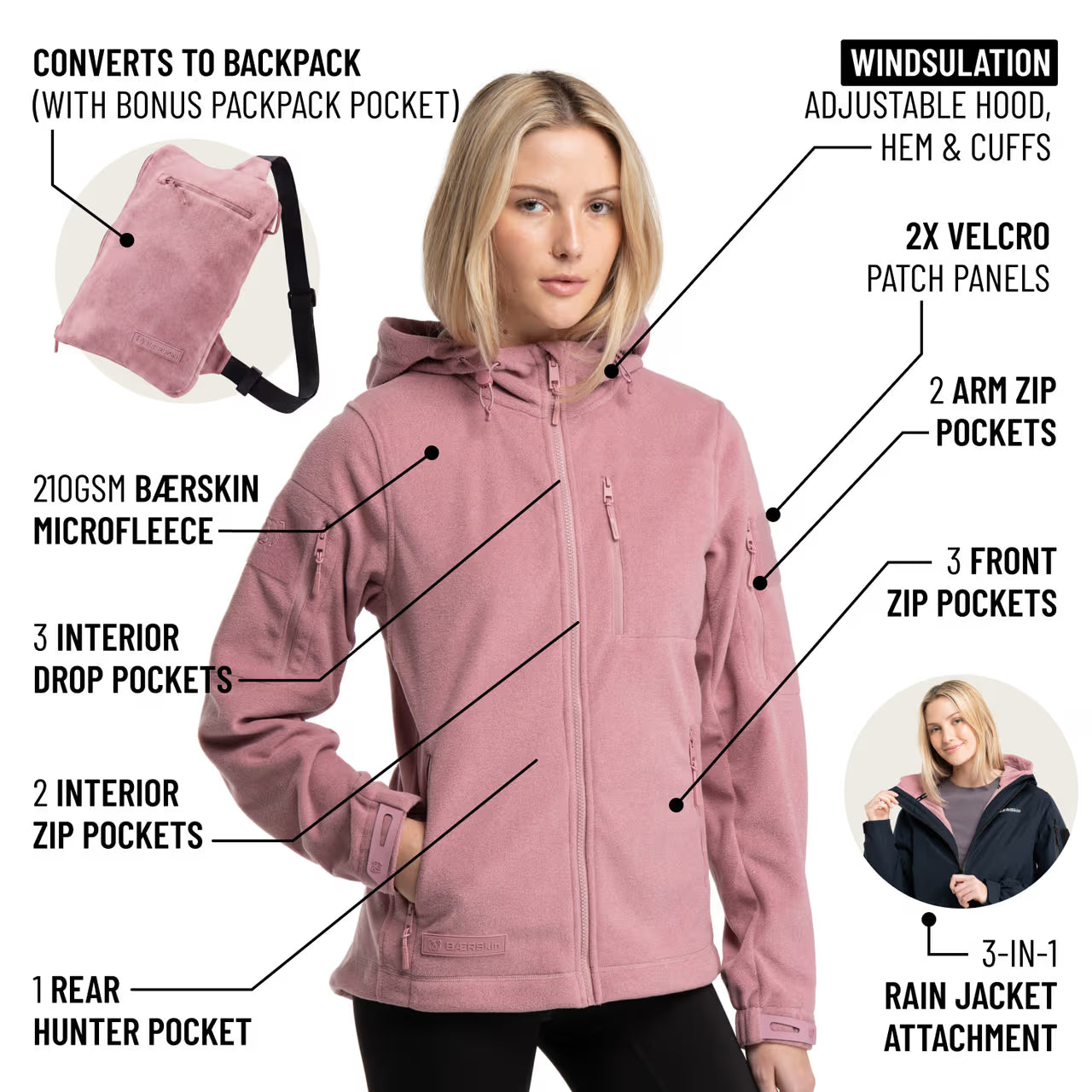 The World's Only Outdoor Hoodie That Becomes Its Own Backpack. 210gsm MicroFleece. 12 Pockets. Stuff It, Strap It, Keep Moving.