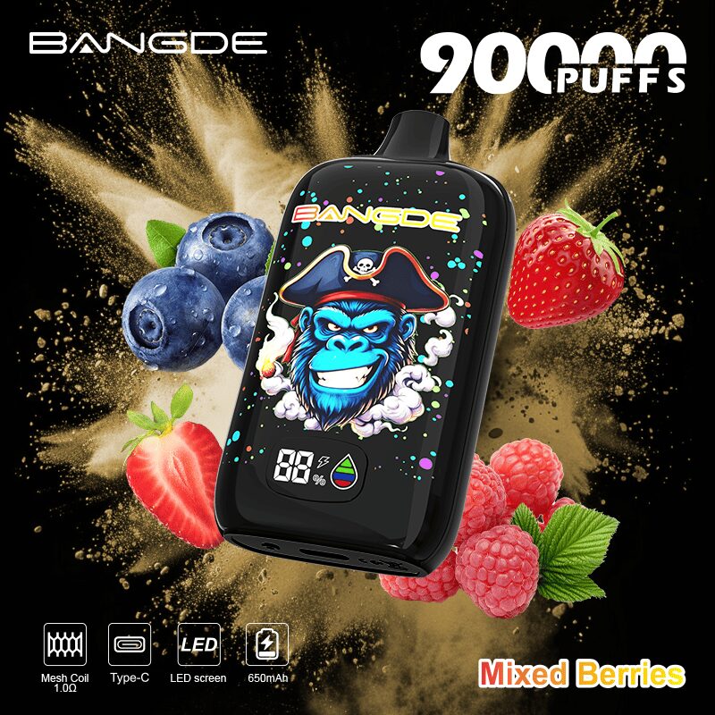 Bang DE 90000 90K Puffs Disposable Vape|Type-C Rechargeable LCD Display E-Cigarette