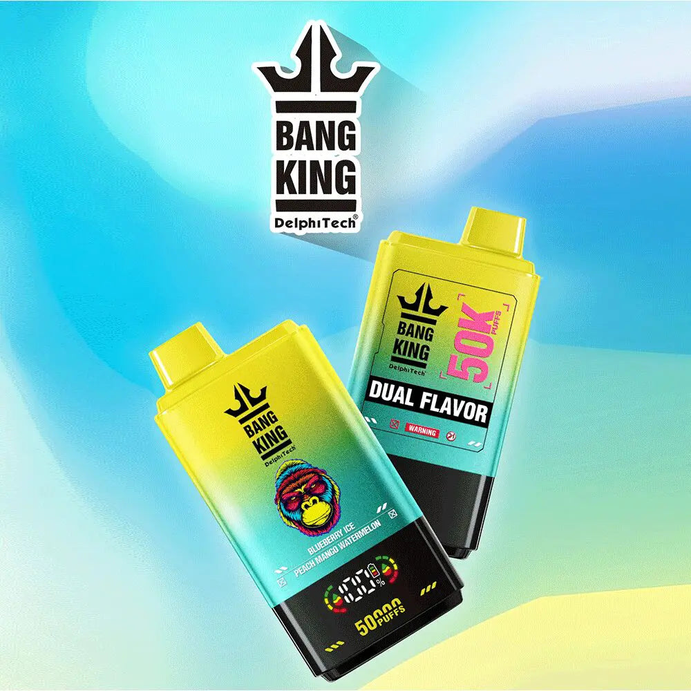 Bang King 50000 50k Puffs 2% 3% 5% Nicotine Double Taste LCD Display Disposable Vape