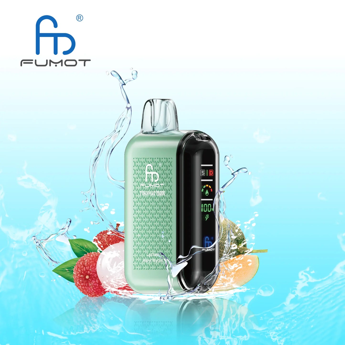 Fumot Tornado 20000 20K Puffs Vape Dual Mesh LED Display Disposable Vape