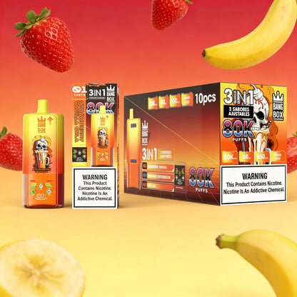 Bang Box 80000 80K Puffs 3 In 1 Flavors Original Rechargeable LED Display Disposable Vape