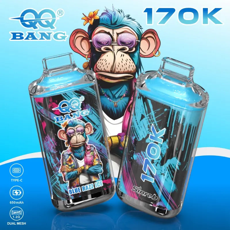 QQ Bang 170000 170K Dual Mesh Original Rechargeable Disposable Vape