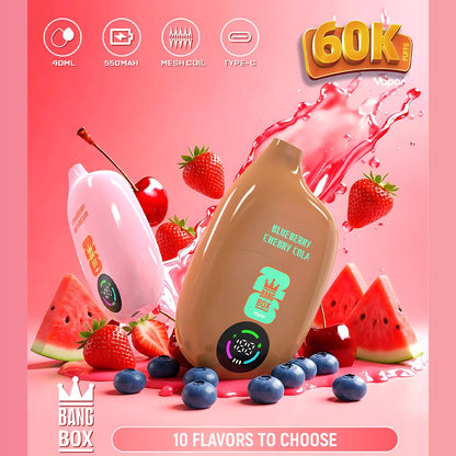 Bang Box 60000 60K Puffs Original Rechargeable LED Display Disposable Vape