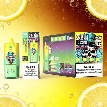 Bang Box 80000 80K Puffs 3 In 1 Flavors Original Rechargeable LED Display Disposable Vape