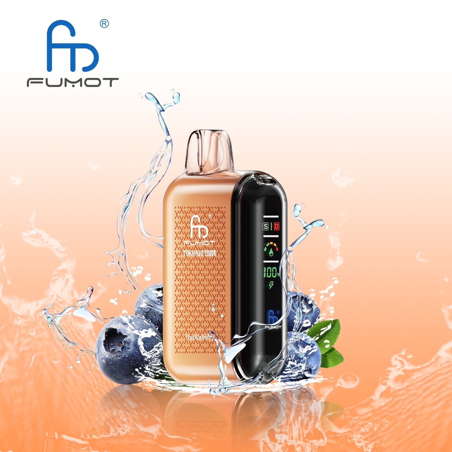 Fumot Tornado 20000 20K Puffs Vape Dual Mesh LED Display Disposable Vape
