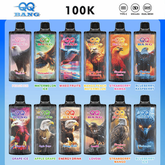 QQ Bang 100000 100K Puffs Dual Mesh Original Rechargeable Disposable Vape