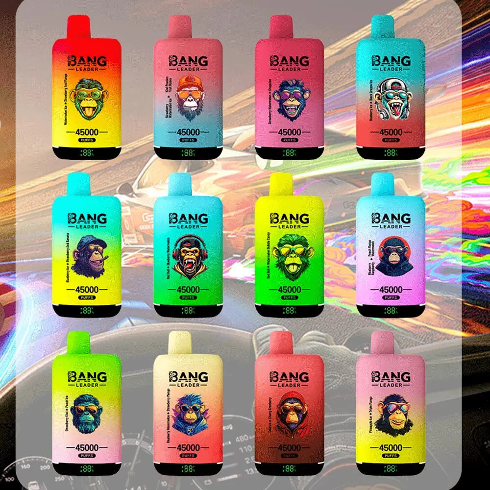 Bang Leader 45000 45K Puffs 2% 3% 5% Nicotine Double Taste LED Display Disposable Vape