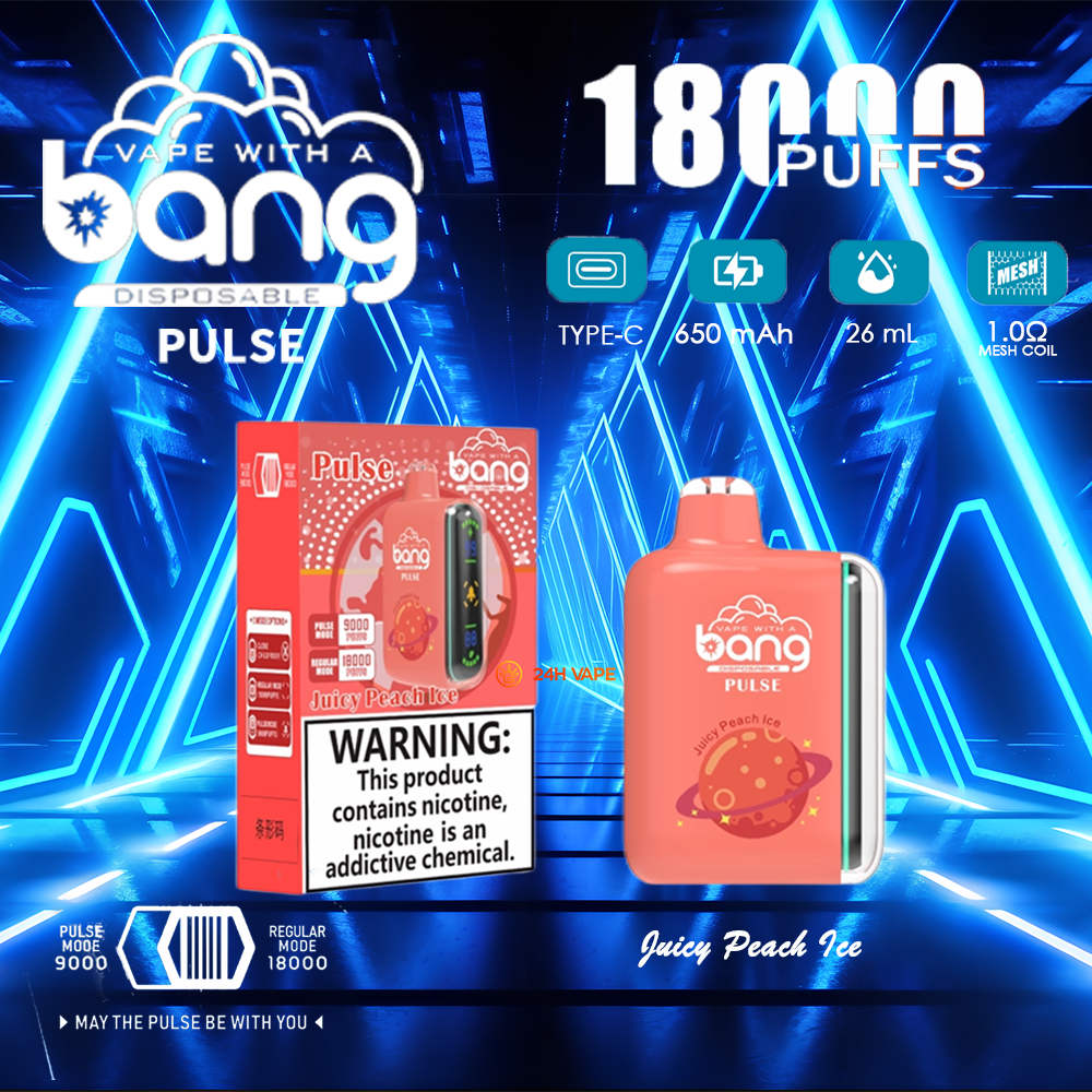 Bang Pulse 18000 18K Puffs Dual Mesh Disposable Vape Electronic Cigarette Pod