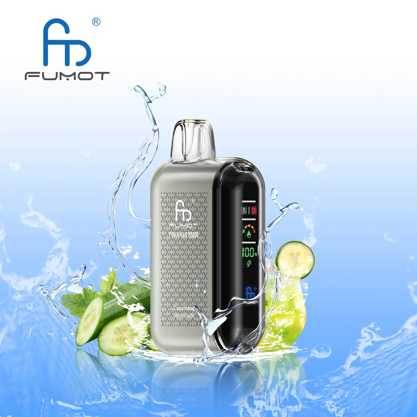 Fumot Tornado 20000 20K Puffs Vape Dual Mesh LED Display Disposable Vape