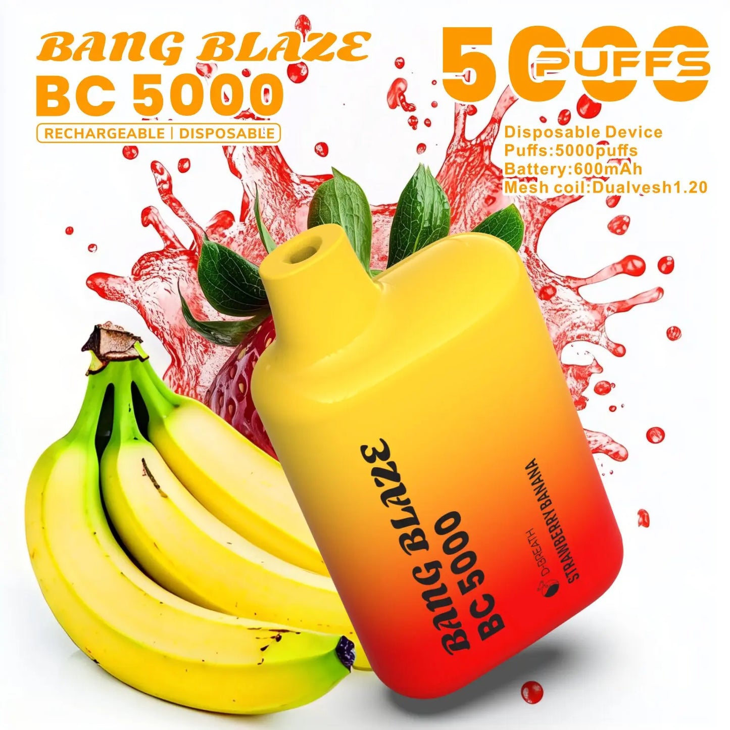 Bang Blaze BC5000 5K Puffs 2% 3% 5% Disposable Vape
