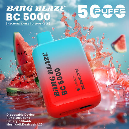 Bang Blaze BC5000 5K Puffs 2% 3% 5% Disposable Vape