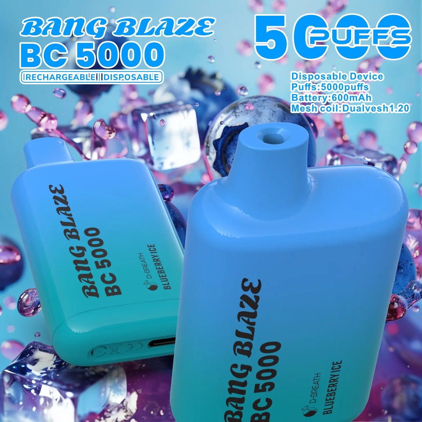 Bang Blaze BC5000 5K Puffs 2% 3% 5% Disposable Vape