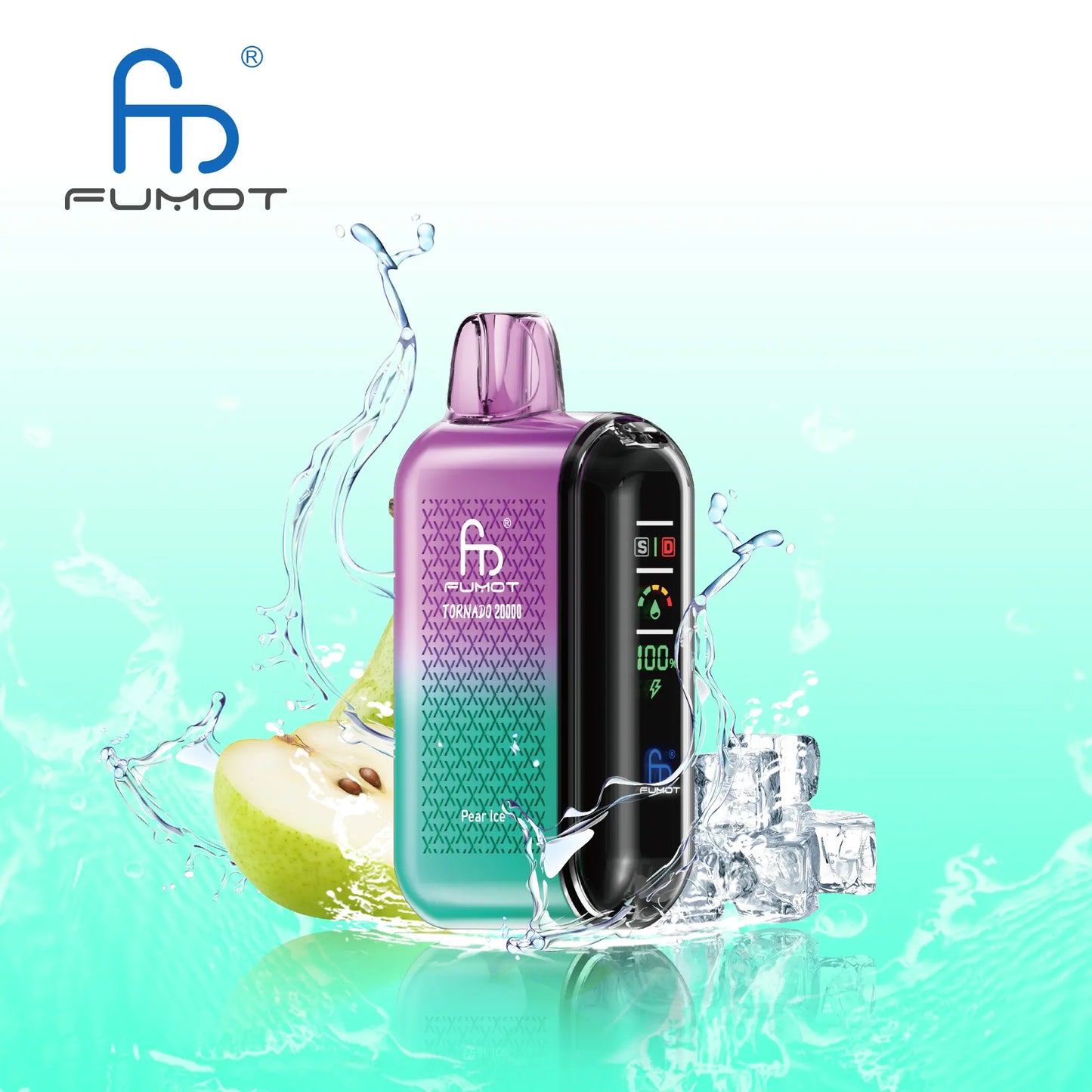 Fumot Tornado 20000 20K Puffs Vape Dual Mesh LED Display Disposable Vape