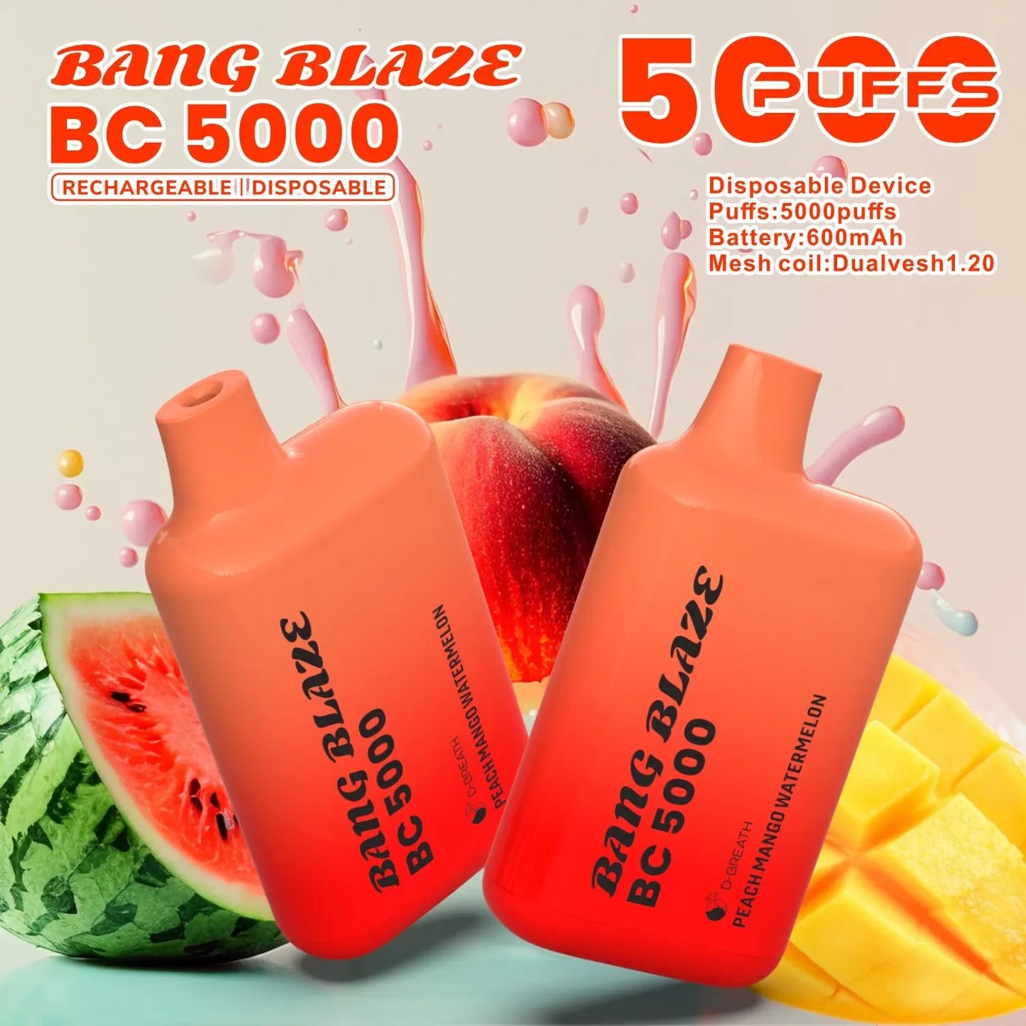 Bang Blaze BC5000 5K Puffs 2% 3% 5% Disposable Vape