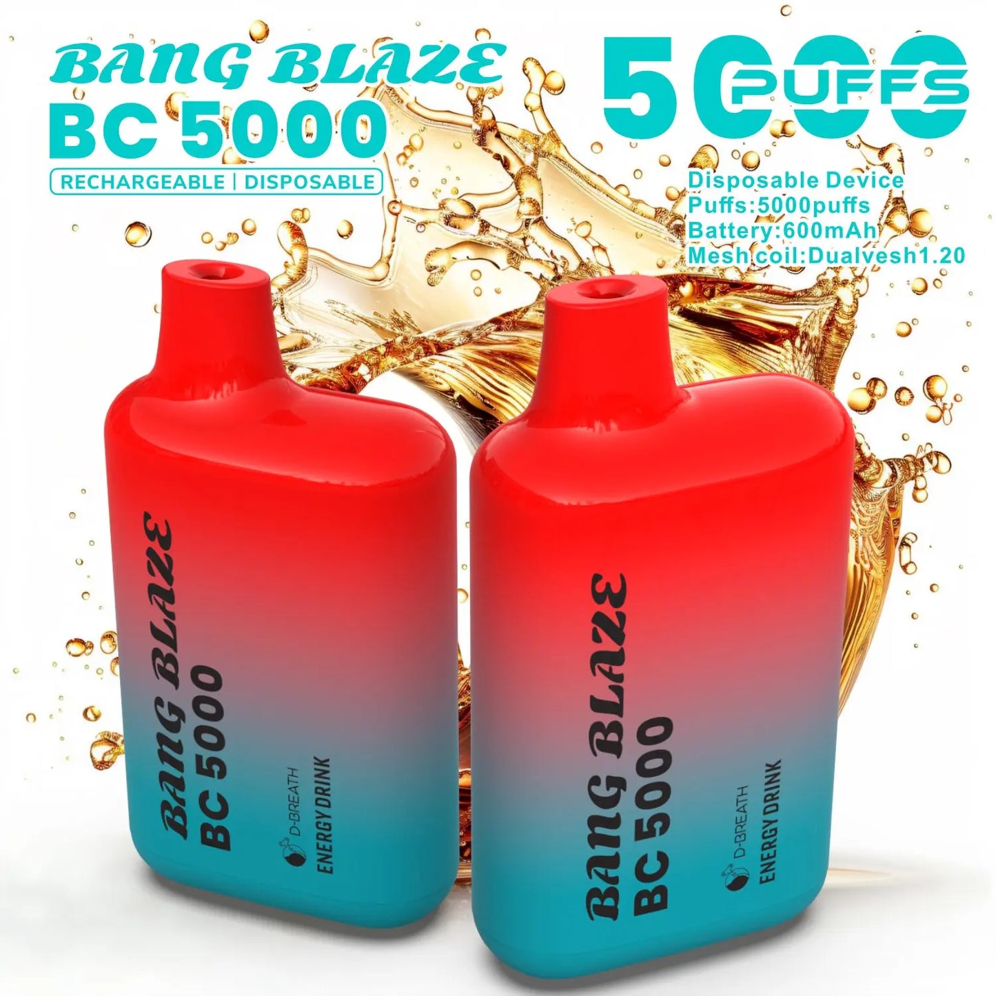 Bang Blaze BC5000 5K Puffs 2% 3% 5% Disposable Vape