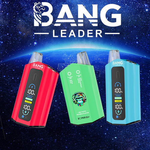 Bang Leader 50000 50K Puffs 2% 3% 5% Nicotine Double Taste LCD Display Disposable Vape
