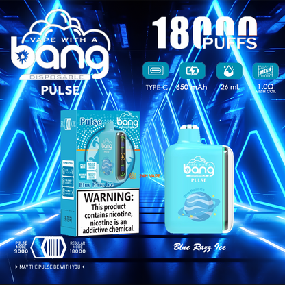 Bang Pulse 18000 18K Puffs Dual Mesh Disposable Vape Electronic Cigarette Pod