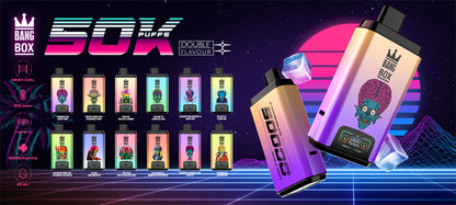 BANG BOX 50000 Puffs Double Flavor Disposable Vape-Apple Pear & Kiwi Passion Fruit Guava