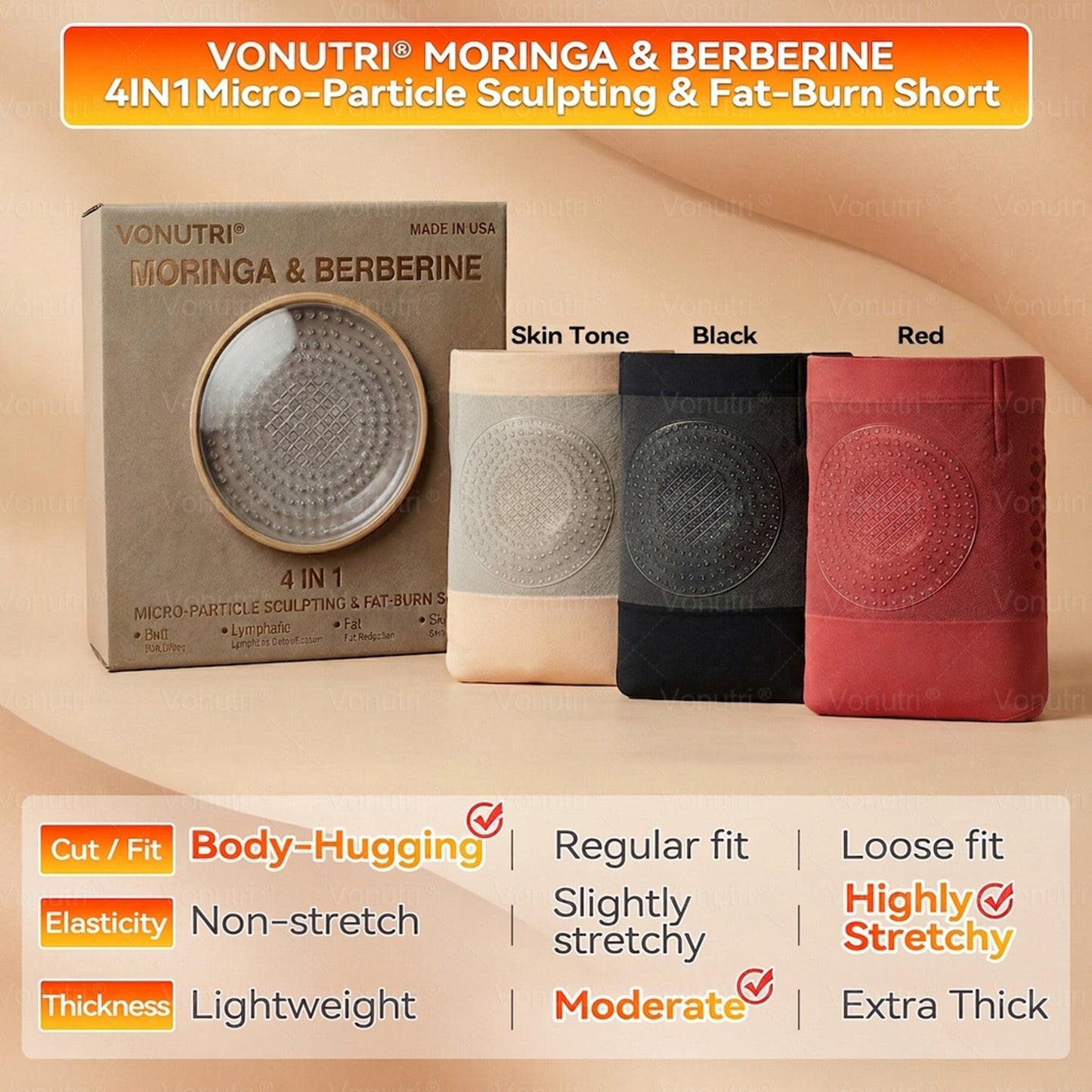 👙Official Brand Store | 2026 Moringa & Berberine 4-In-1 Micro-Particle Sculpting & Fat-Burn Shorts