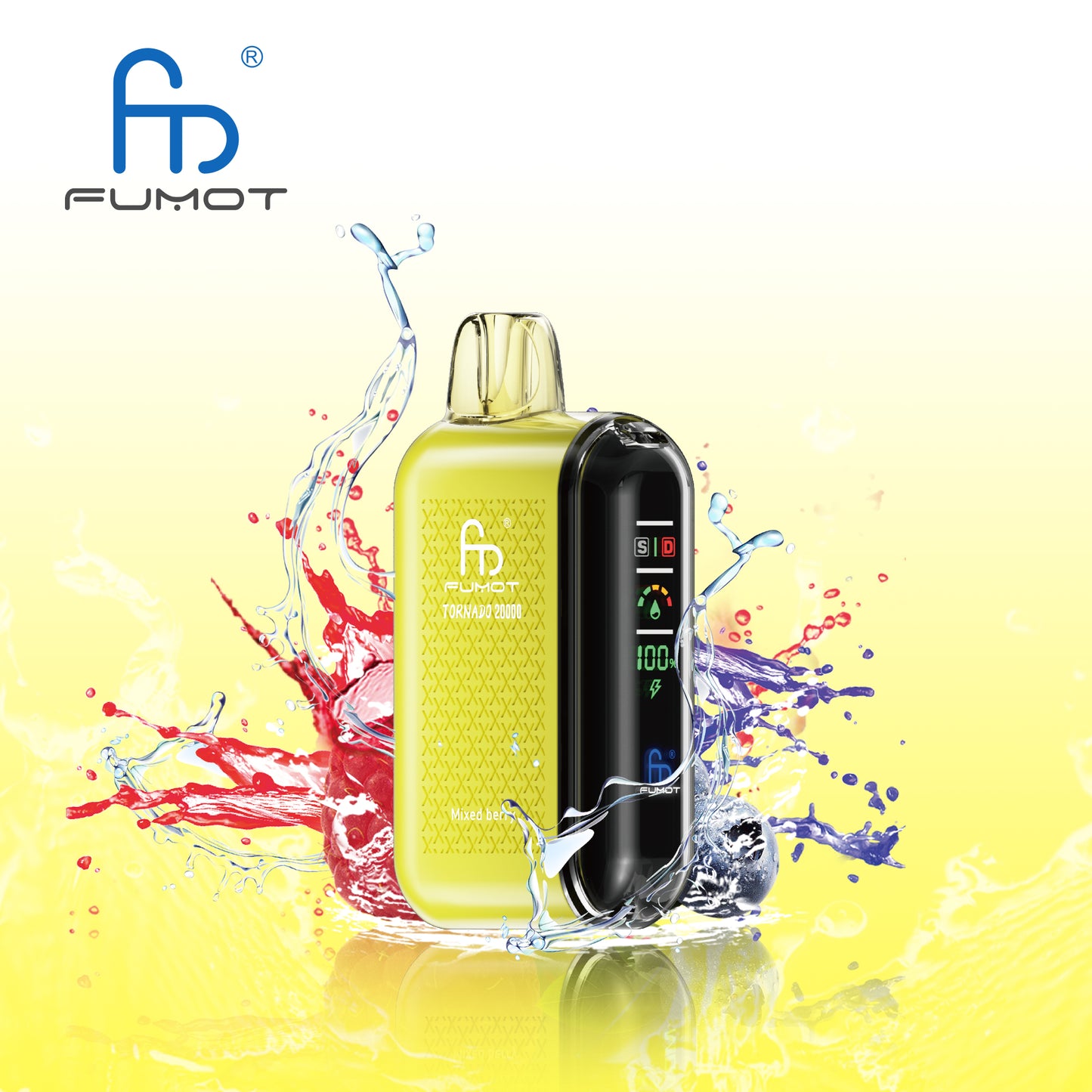 Fumot Tornado 20000 20K Puffs Vape Dual Mesh LED Display Disposable Vape