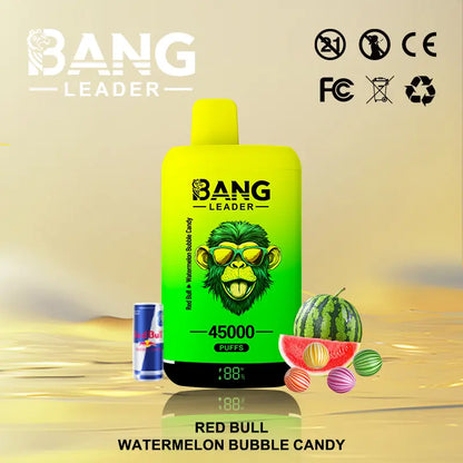 Bang Leader 45000 45K Puffs 2% 3% 5% Nicotine Double Taste LED Display Disposable Vape