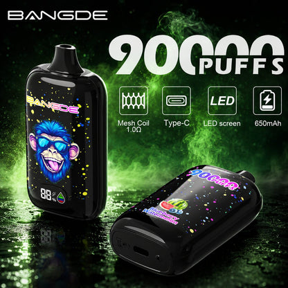 Bang DE 90000 90K Puffs Disposable Vape|Type-C Rechargeable LCD Display E-Cigarette
