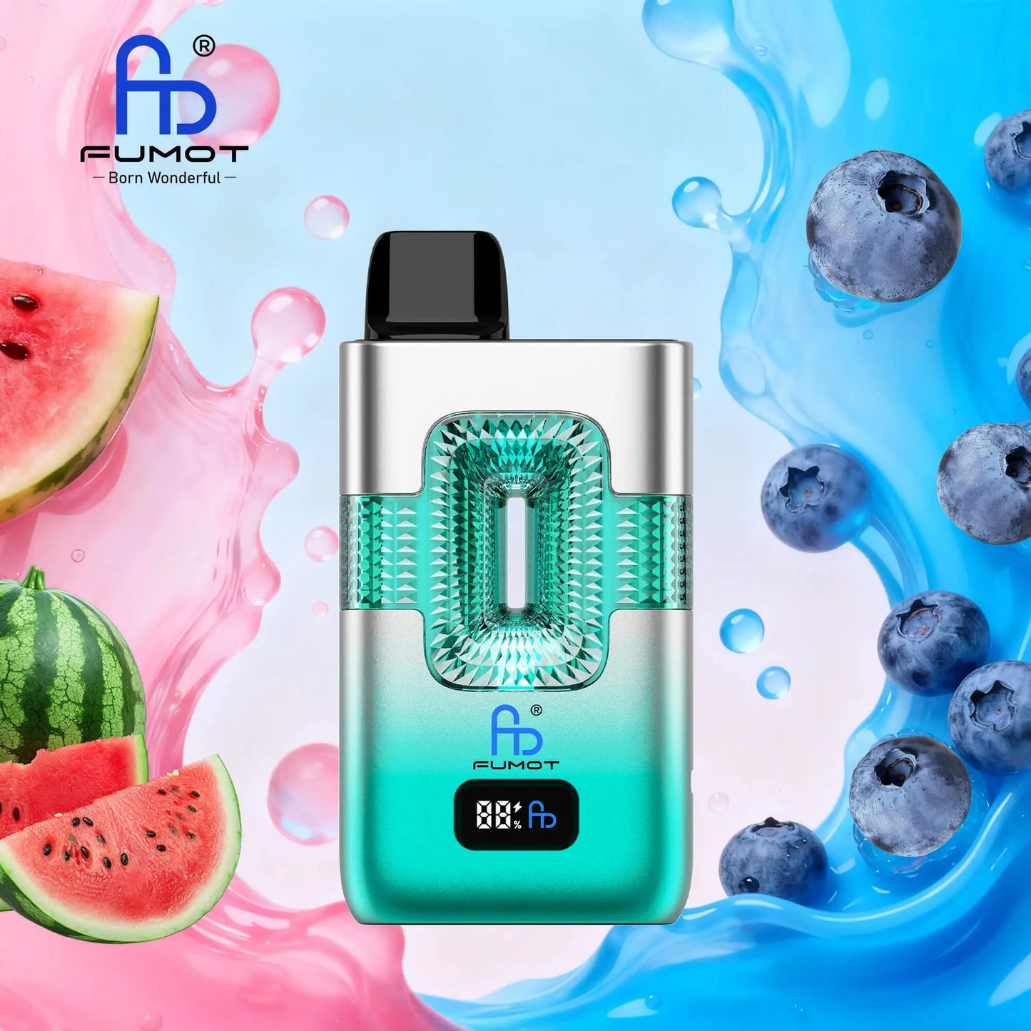 Fumot ECO 2in1 50000 50K Puffs Double Flavors Smart Display Original Rechargeable Disposable Vape