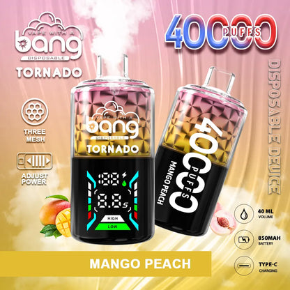 Bang Tornado 40000 40K Puffs Large Smoke LED Display Disposable Vape