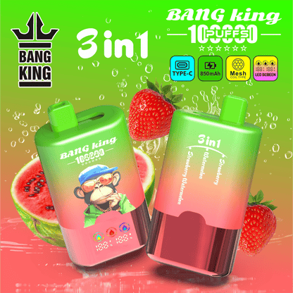 Bang King 100000 100K Puffs 3 In 1 Flavors Original Rechargeable LED Display Disposable Vape