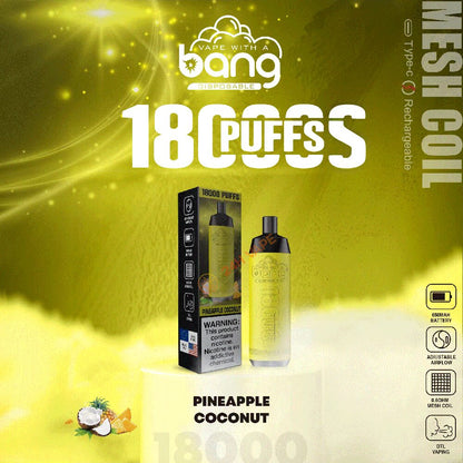 Bang Crown Bar 18000 Puffs 0% 2% 3% 5% Nicotine Leather Disposable Vape Pen