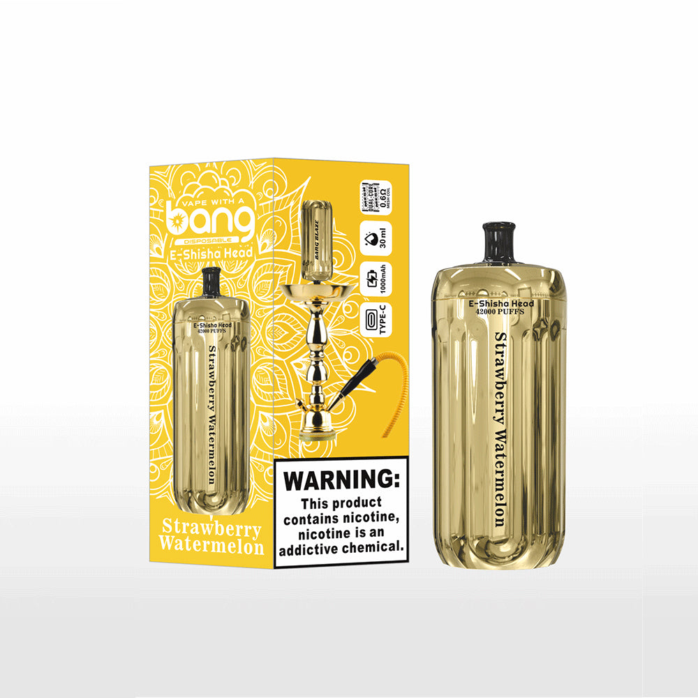 Bang E-Shisha Head 42000 42K Puffs Gold LED Display Disposable Vape