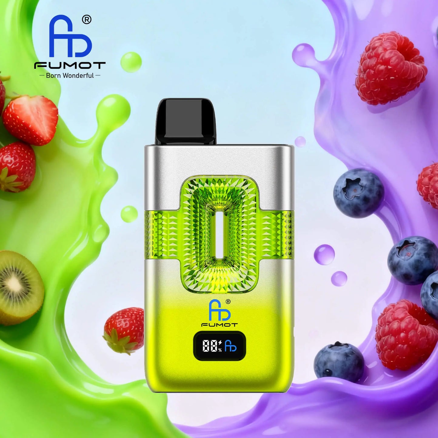 Fumot ECO 2in1 50000 50K Puffs Double Flavors Smart Display Original Rechargeable Disposable Vape