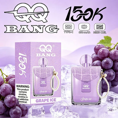 QQ Bang 150K Disposable Vape|Type-C Rechargeable Portable E-Cigarette