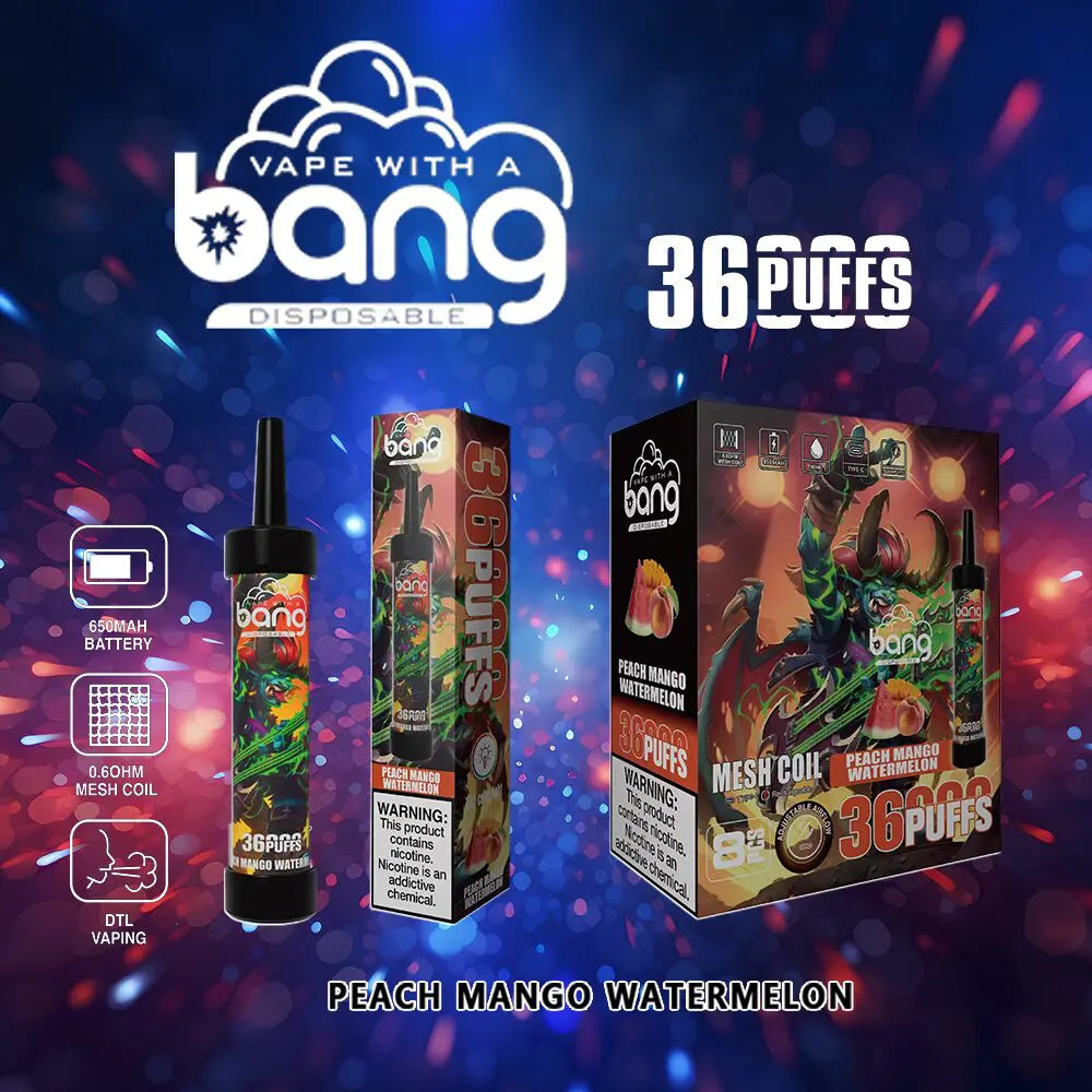 Bang 36000 36K Puffs 0% 2% 3% 5% Nicotine Latest Original Disposable Vape Pen