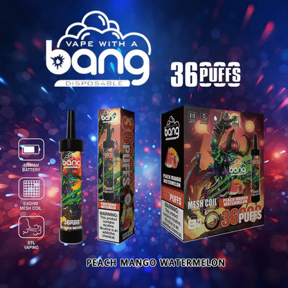 Bang 36000 36K Puffs 0% 2% 3% 5% Nicotine Latest Original Disposable Vape Pen