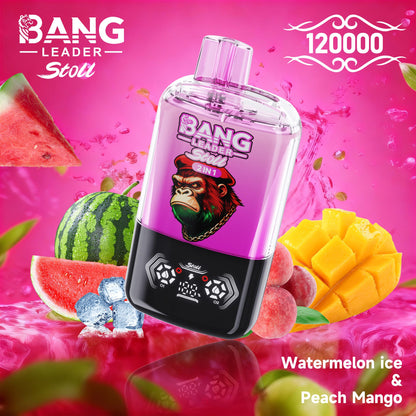 Bang Leader Stoll 120K 120000 Puffs Double Taste&Anti-Leak Design LED Display Disposable Vape