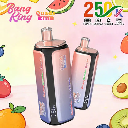 Bang King 250000 250K Puffs 4 In 1 Flavors Original Rechargeable LED Display Disposable Vape