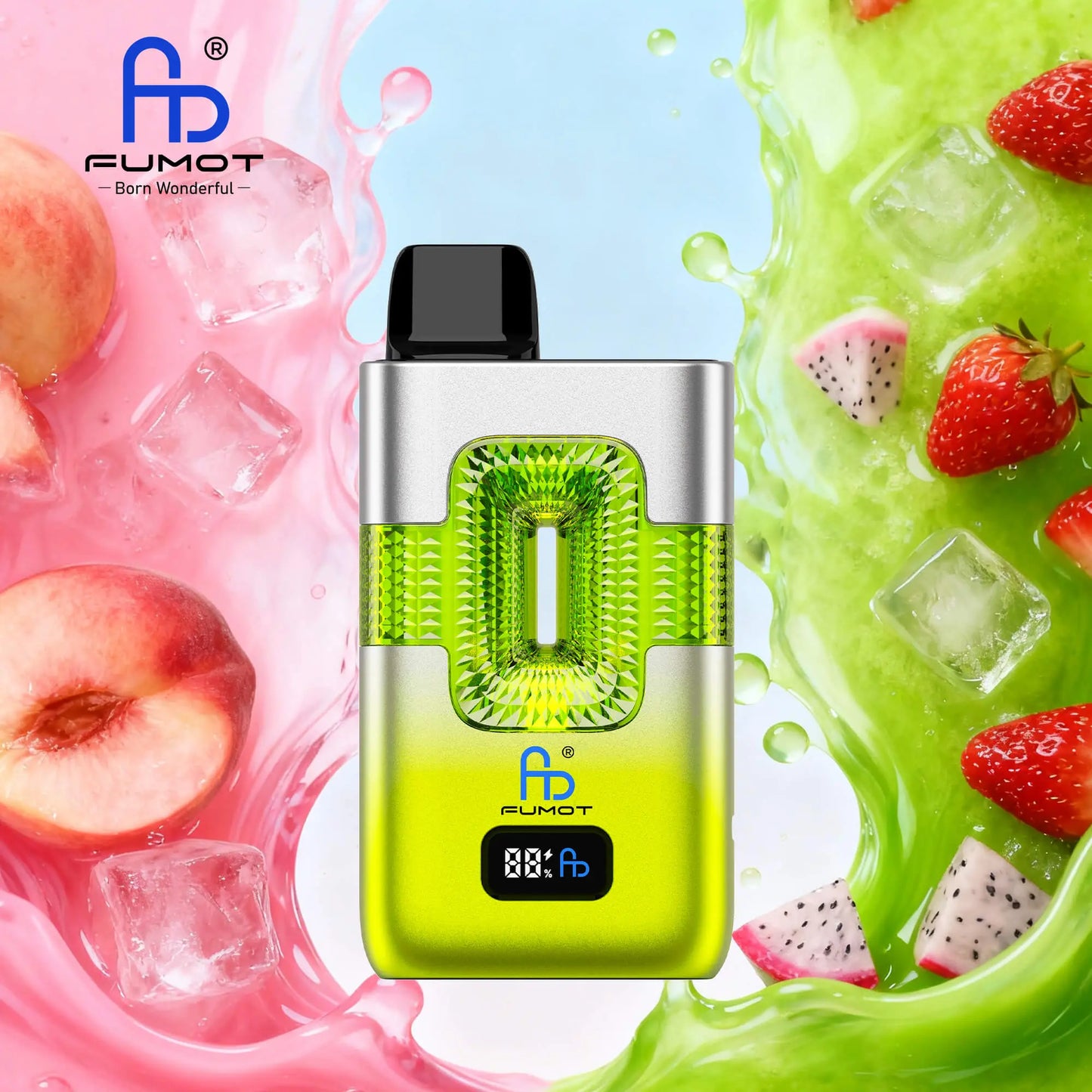 Fumot ECO 2in1 50000 50K Puffs Double Flavors Smart Display Original Rechargeable Disposable Vape