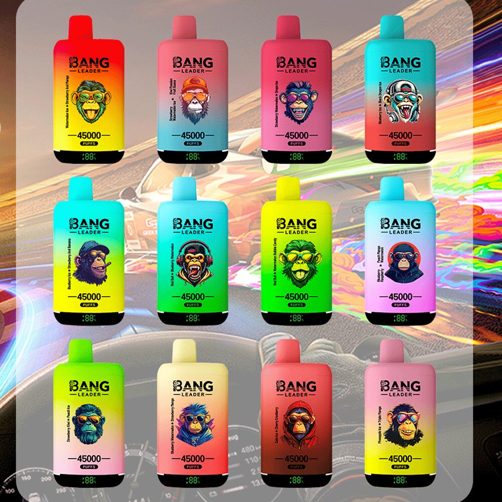 Bang Leader 45000 45K Puffs 2% 3% 5% Nicotine Double Taste LED Display Disposable Vape
