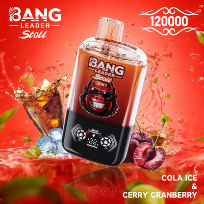 Bang Leader Stoll 120K 120000 Puffs Double Taste&Anti-Leak Design LED Display Disposable Vape